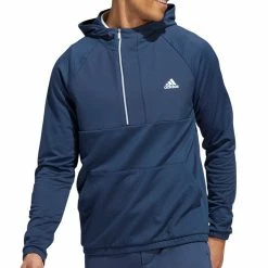 Adidas Fleece Anorak - Crew Navy -Hybrids Elegant store adidas fleece anorak crew navy 2 3 1