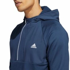 Adidas Fleece Anorak - Crew Navy -Hybrids Elegant store adidas fleece anorak crew navy 4 3 1