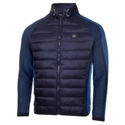 Calvin Klein Dynamo Tech Knit Jacket - Navy/Ocean Blue -Hybrids Elegant store calvin klein dynamo tech knit jacket navy ocean blue 1